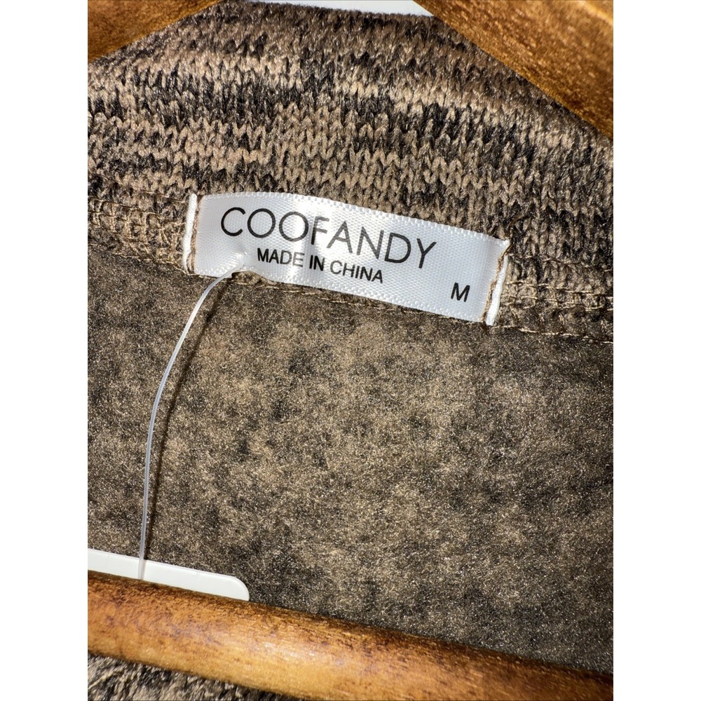 Coofandy Men's Sweater‎ Brown Black Medium - Picture 3 of 10